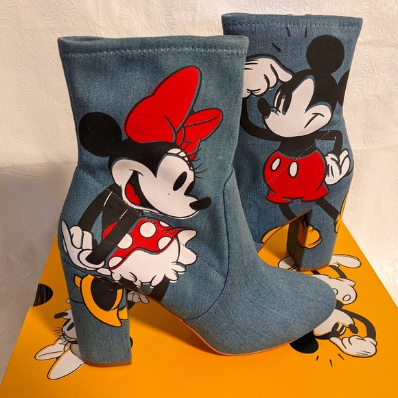 Disney x Aldo Mickey and Minnie Denim Boots